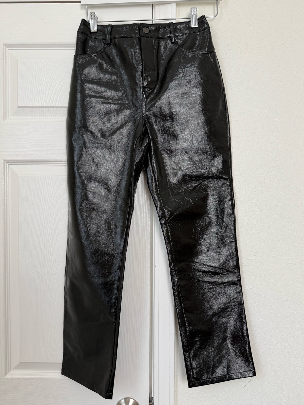 Le Lis black faux leather pants S